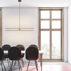 Essential Stick Suspension Lamp in Satin Brass