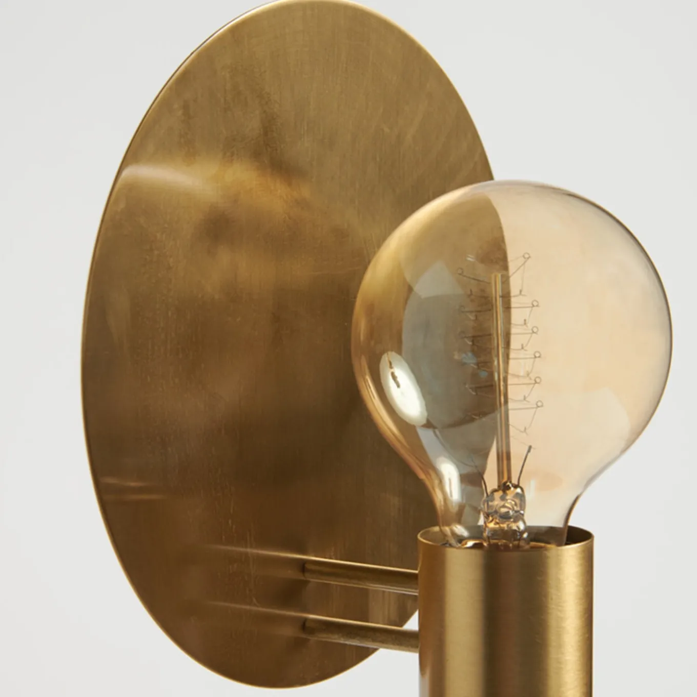 Essential Vanessa Satin Brass and Alabaster Wall Lamp