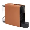 Essenza Mini Brown Leather Coffee Machine