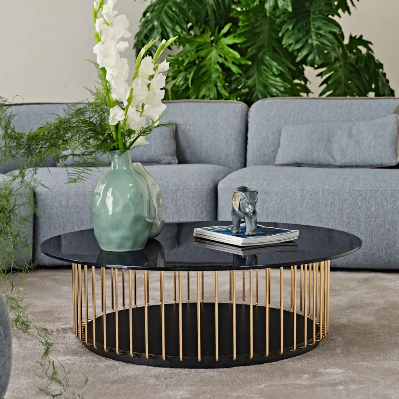 Etan Blue & Golden Coffee Table