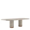 Eternal Hexagon Backlit Travertine Marble Dining Table by Bebo & Angel