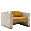 Eternal Square Backlit Travertine Marble Armchair by Bebo & Angel