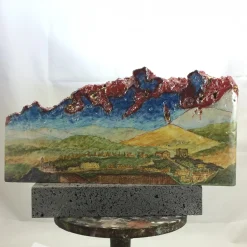 Etna Madre Majolica on Lava Stone #3