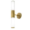 Etoile 2-Lights Natural Brass & White Glass Wall Lamp