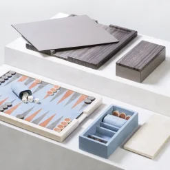 Ettore Travertino Marble Backgammon Board