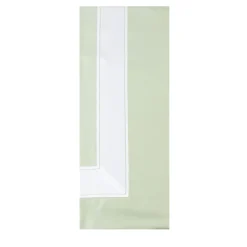 Eucalipto Green and White Cotton Satin Duvet Cover