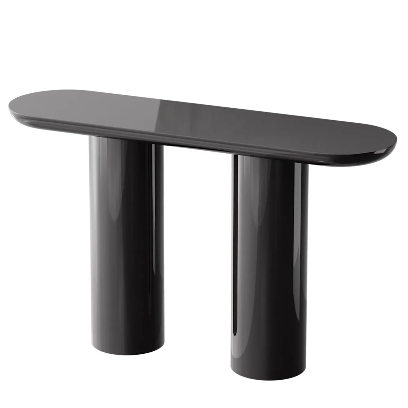 Eva Black Brown Glossy Console
