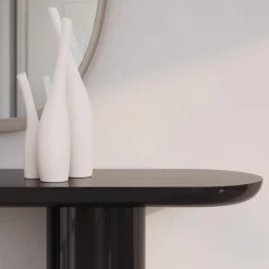 Eva Black Brown Glossy Console