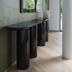 Eva Black Brown Glossy Console