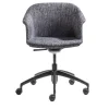 Eva Blue Calvino Fabric Swivel Chair