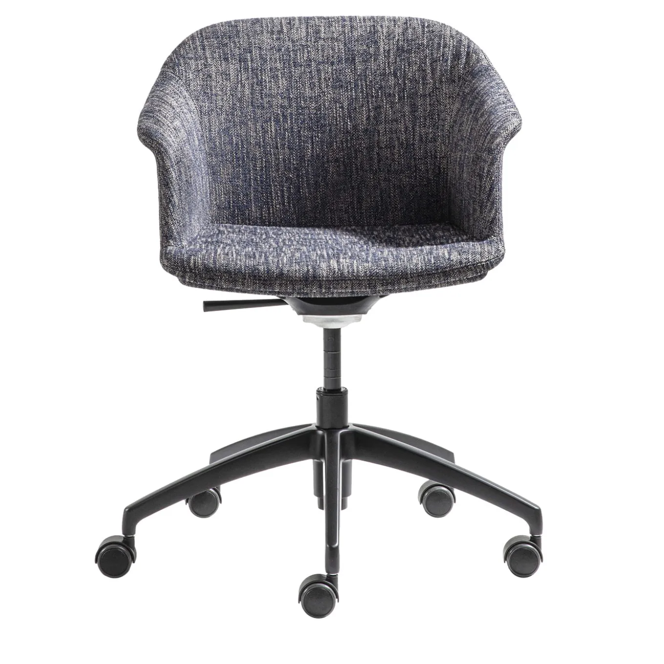 Eva Blue Calvino Fabric Swivel Chair
