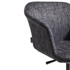 Eva Blue Calvino Fabric Swivel Chair