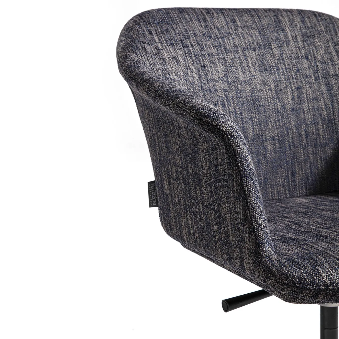 Eva Blue Calvino Fabric Swivel Chair