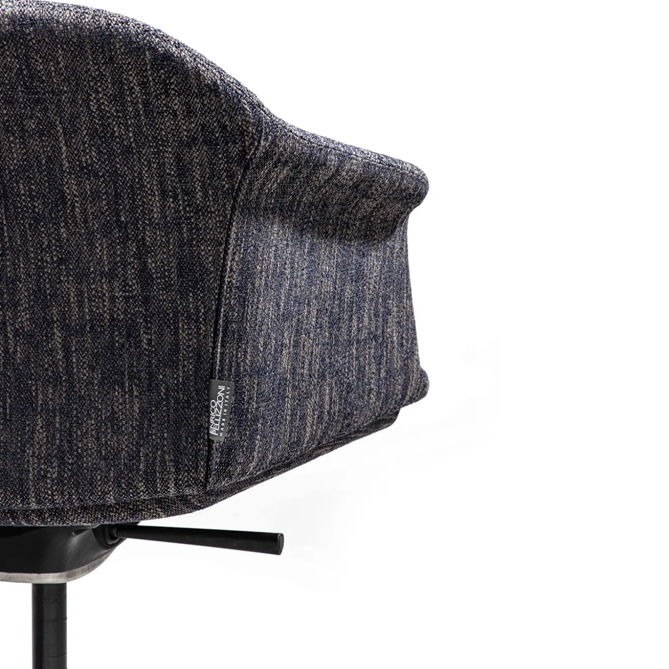 Eva Blue Calvino Fabric Swivel Chair