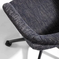 Eva Blue Calvino Fabric Swivel Chair
