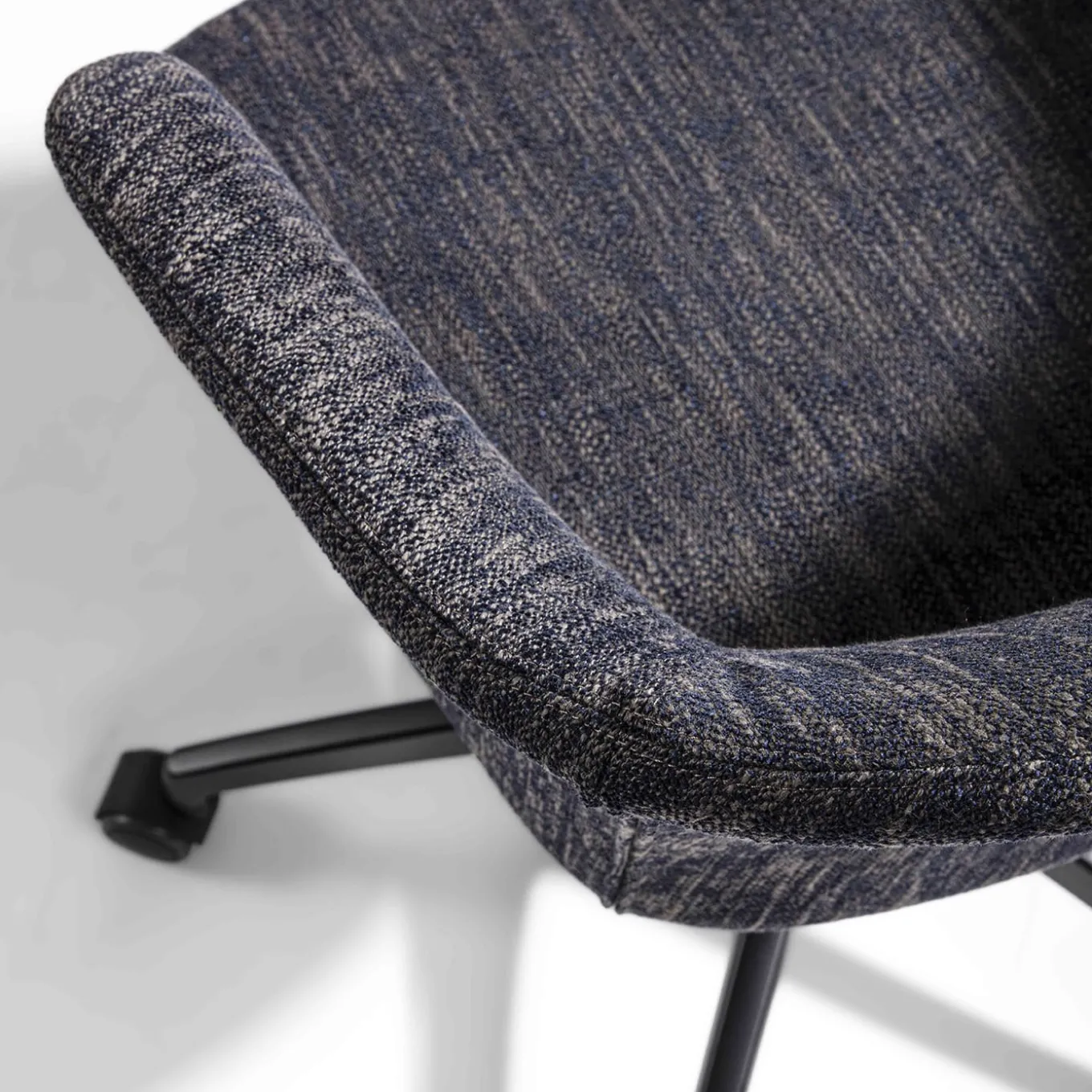 Eva Blue Calvino Fabric Swivel Chair