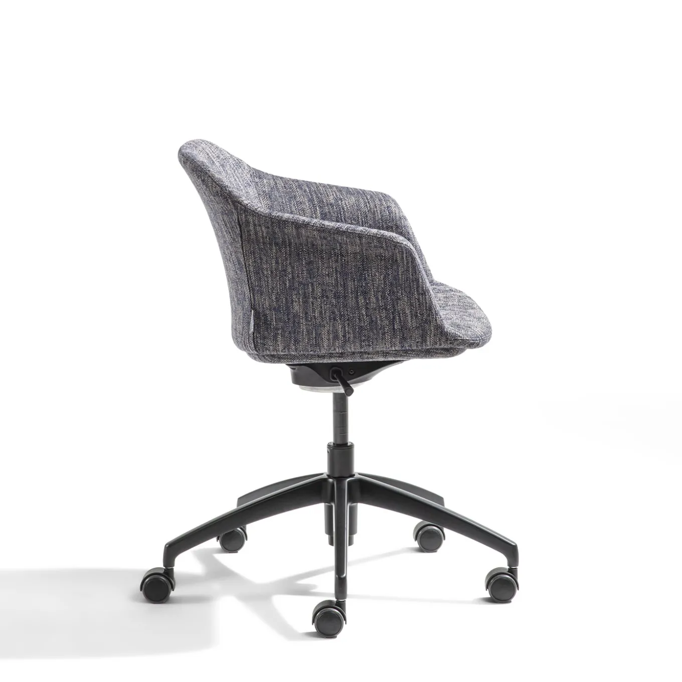 Eva Blue Calvino Fabric Swivel Chair