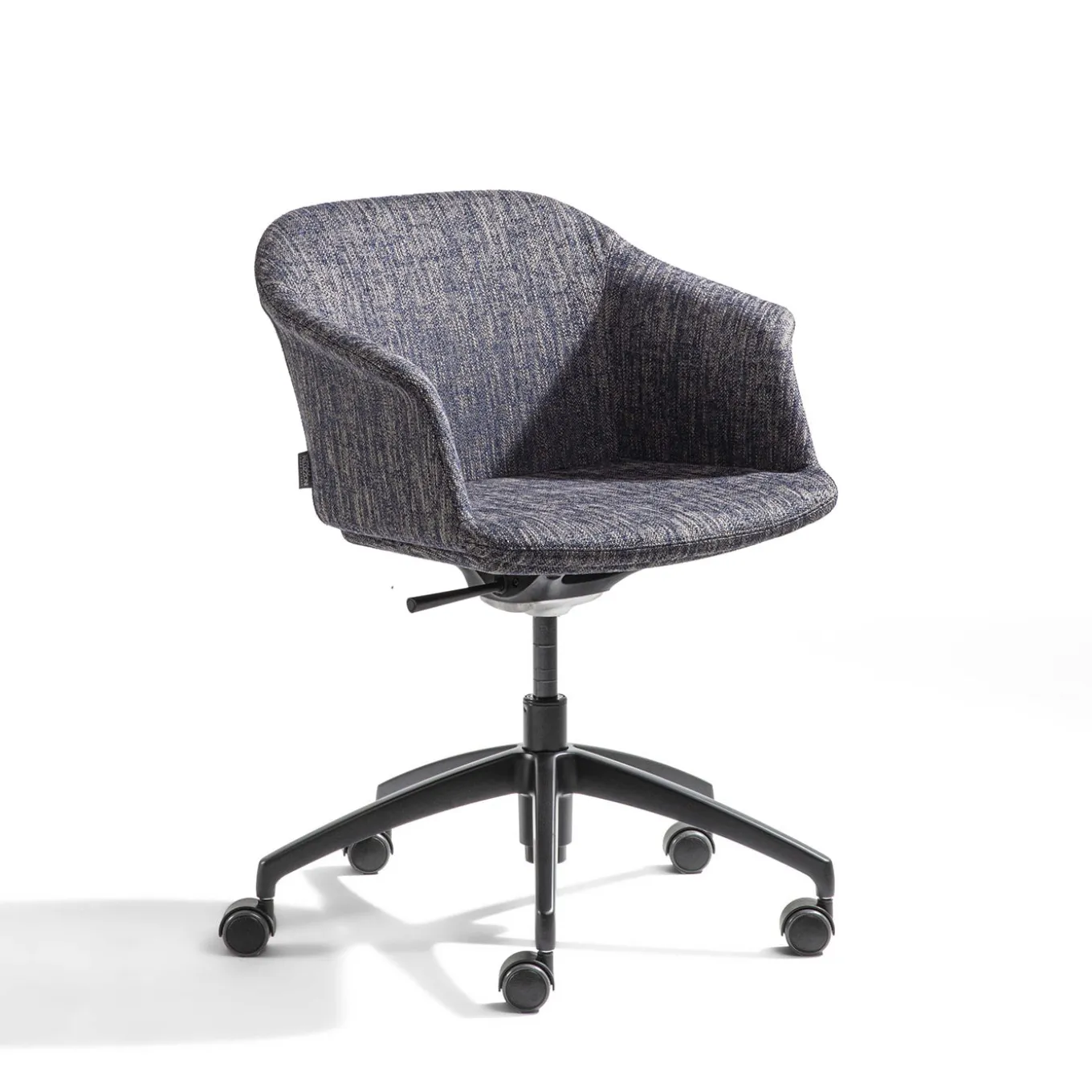Eva Blue Calvino Fabric Swivel Chair