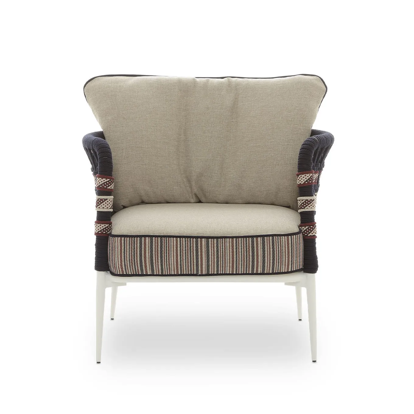 Eva Horizontal Ropes Outdoor Armchair by Antonio Marras