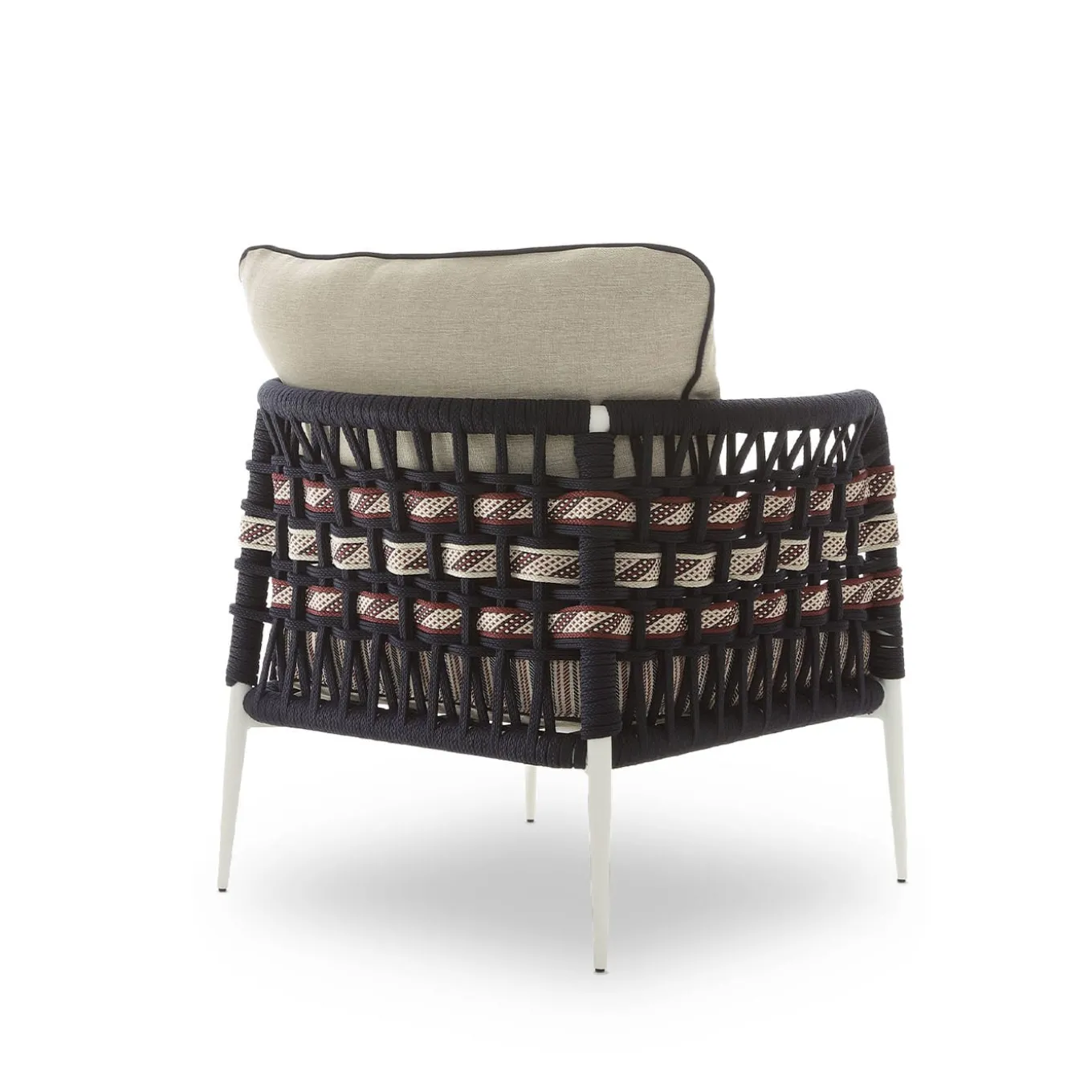 Eva Horizontal Ropes Outdoor Armchair by Antonio Marras
