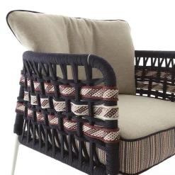 Eva Horizontal Ropes Outdoor Armchair by Antonio Marras