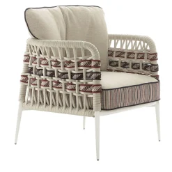 Eva Horizontal Ropes Outdoor Armchair by Antonio Marras