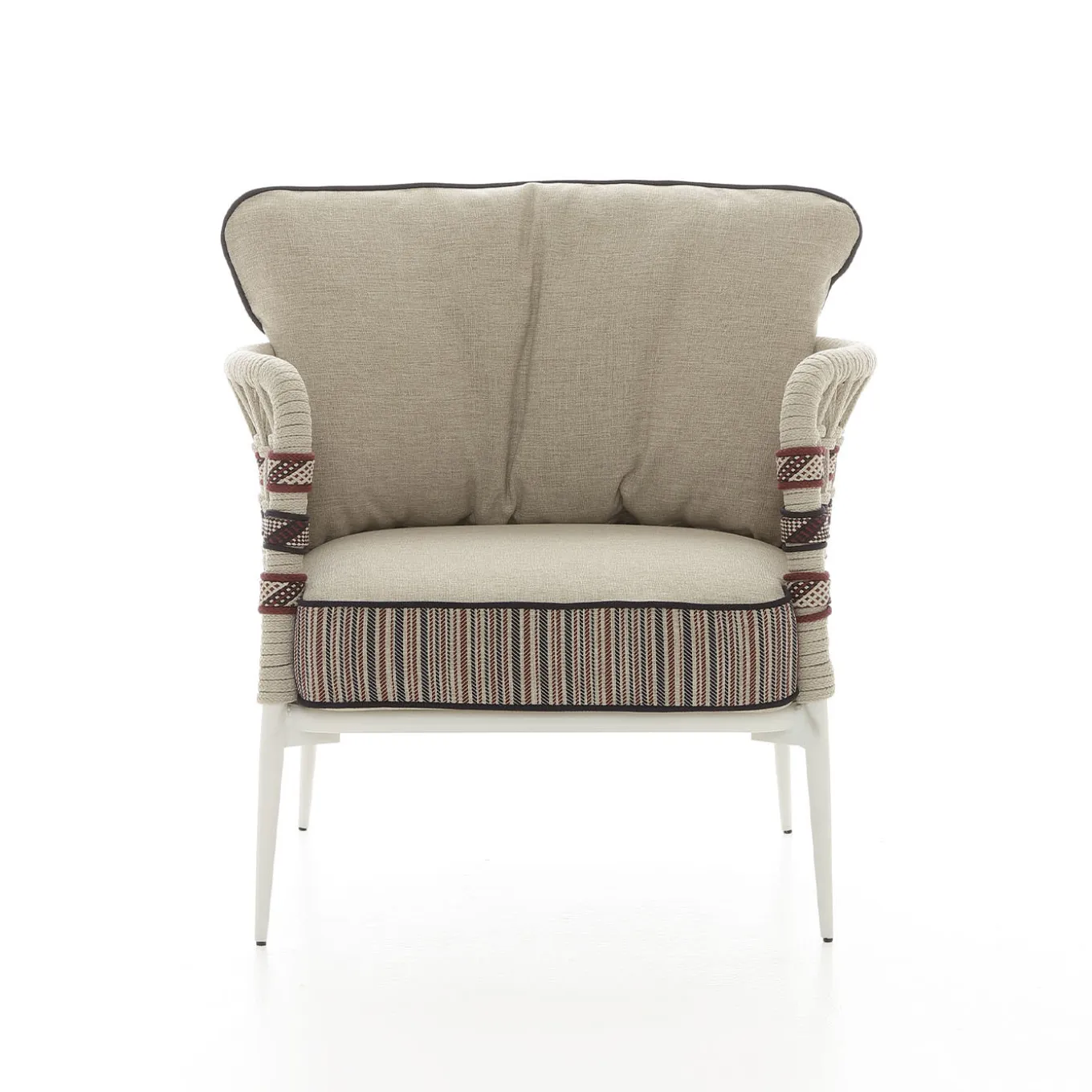 Eva Horizontal Ropes Outdoor Armchair by Antonio Marras