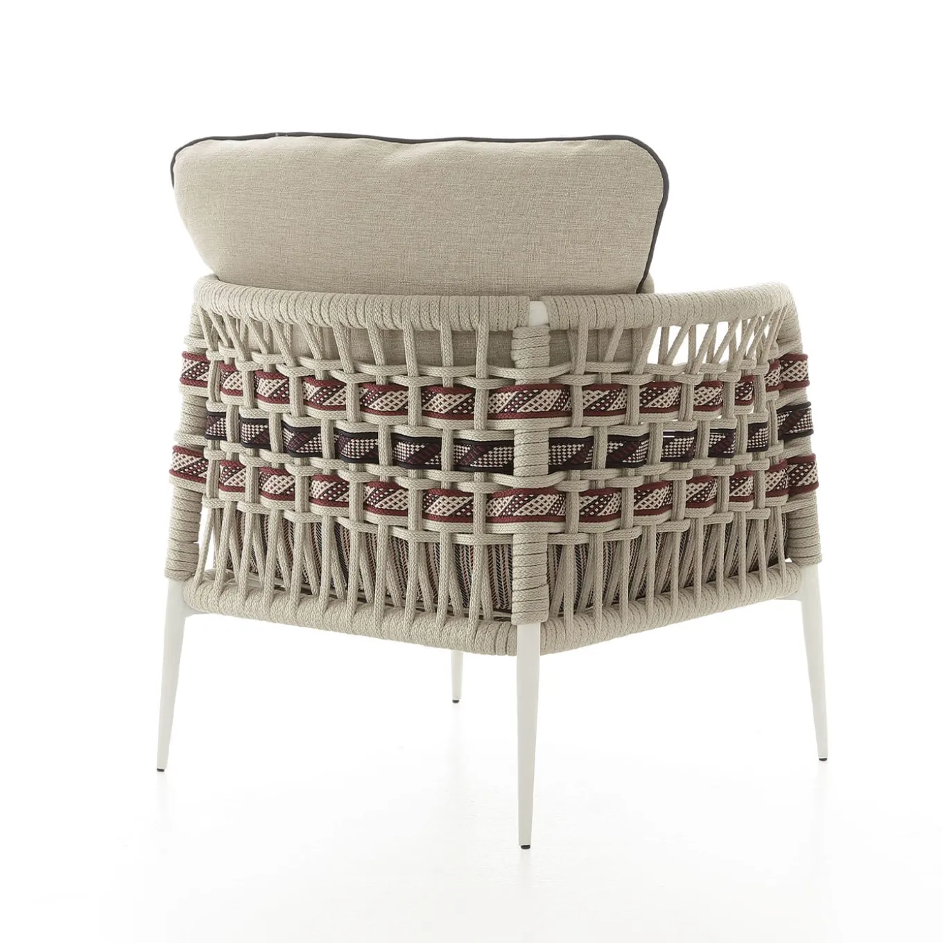 Eva Horizontal Ropes Outdoor Armchair by Antonio Marras