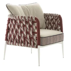 Eva Vertical Ropes Outdoor Armchair by Antonio Marras