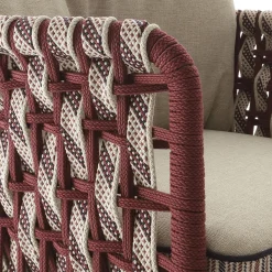 Eva Vertical Ropes Outdoor Armchair by Antonio Marras
