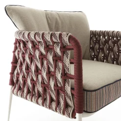 Eva Vertical Ropes Outdoor Armchair by Antonio Marras