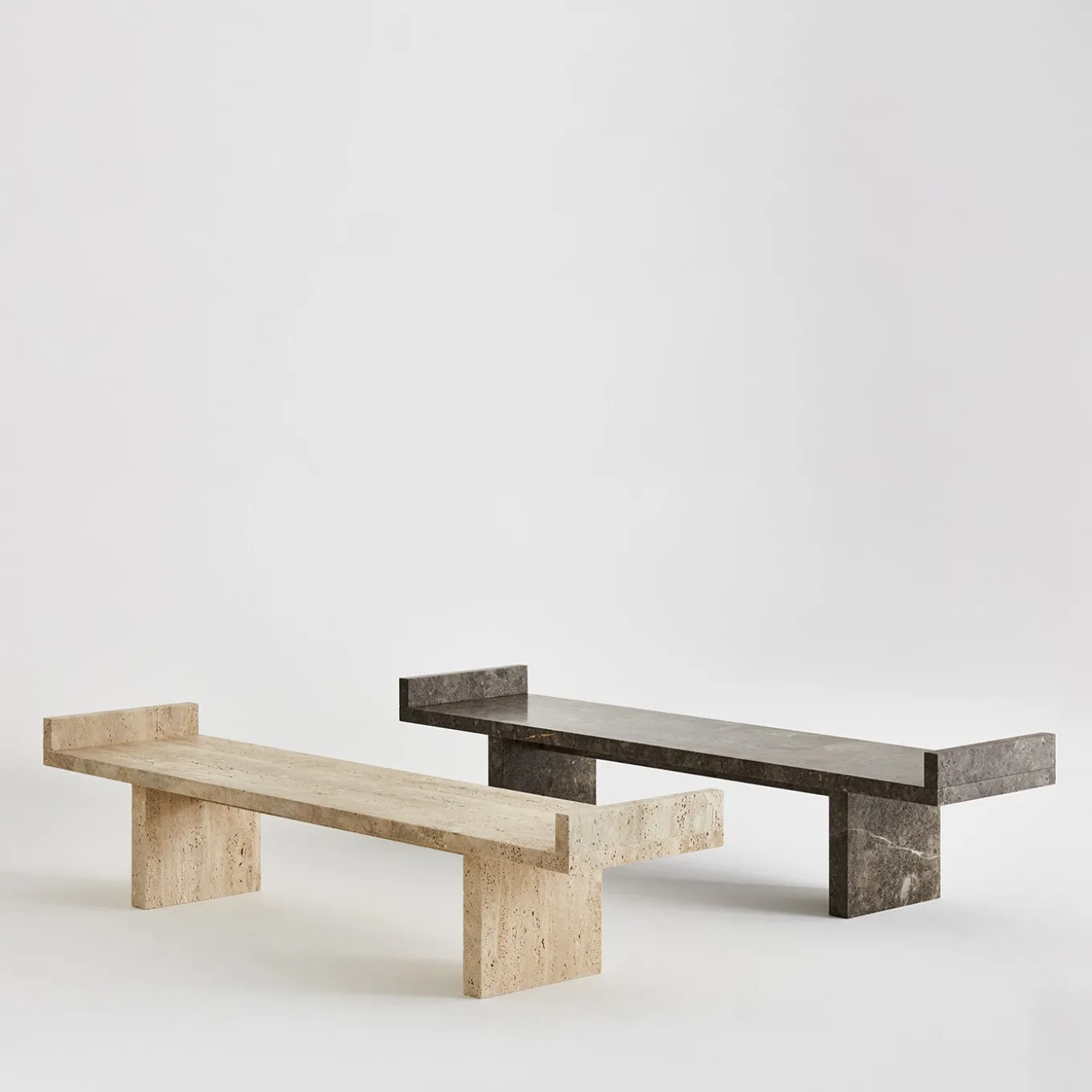 Ever Bench in Travertino Paglierino