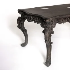 Evo brown solid wood and brown veneered wood desk