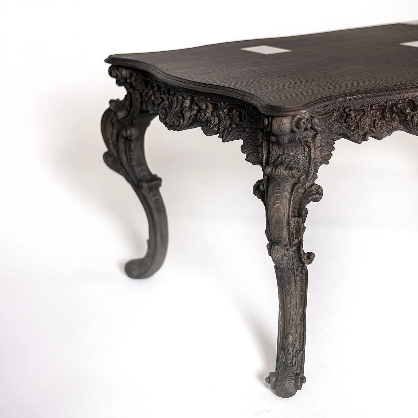 Evo brown solid wood and brown veneered wood desk