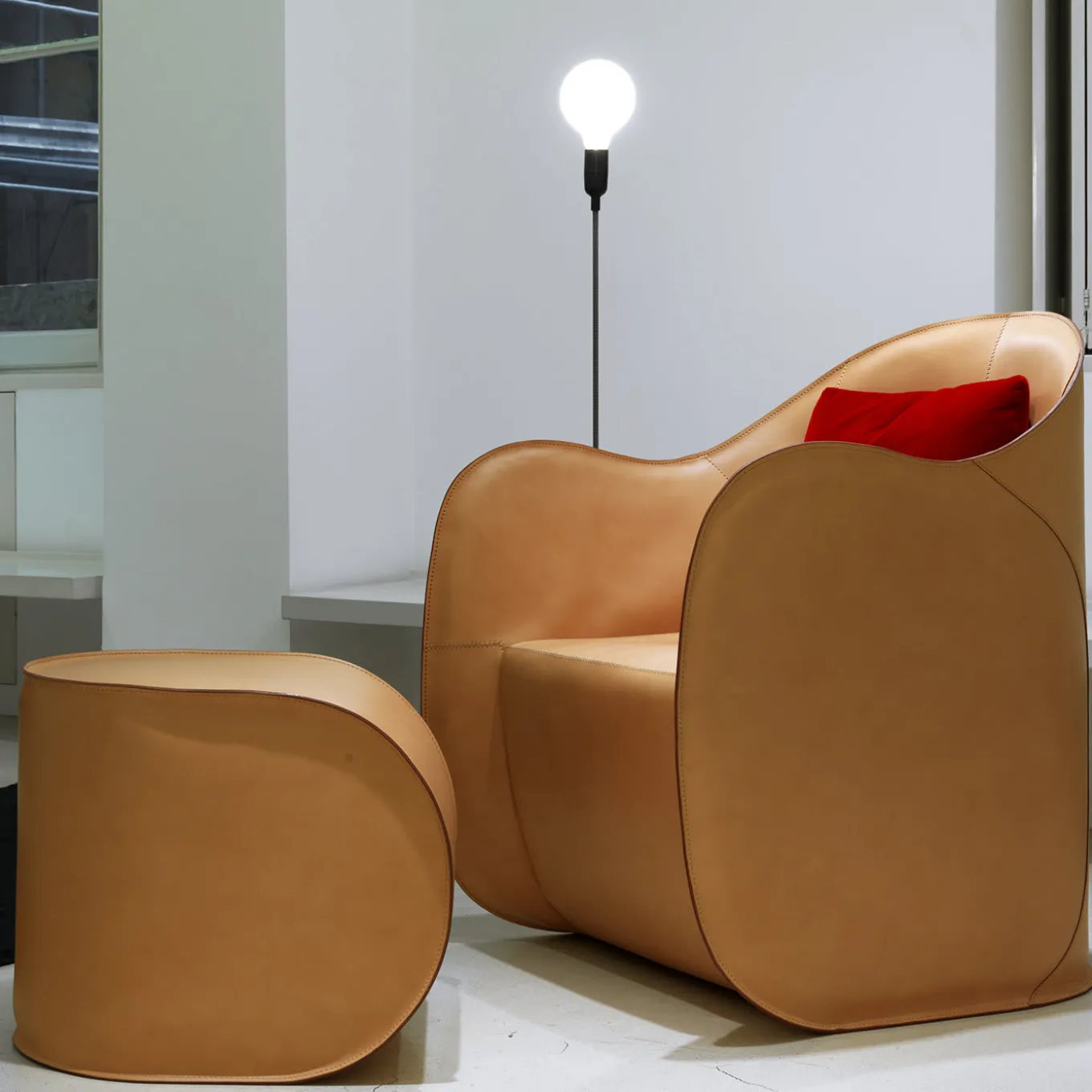 Exo Set of Armchair and Ottoman
