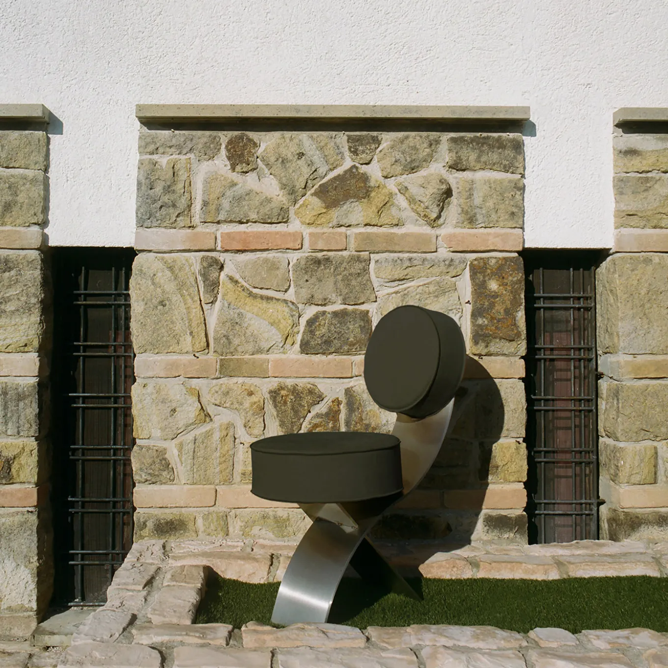 Exo Steel & Nabuk Jungle Fabric Chair by Andrea Tognon