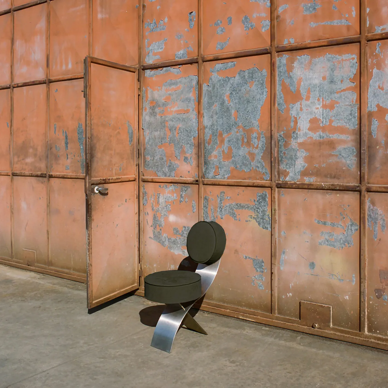 Exo Steel & Nabuk Jungle Fabric Chair by Andrea Tognon