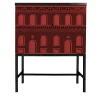 Facciata Quattrocentesca Red Raised Small Cabinet