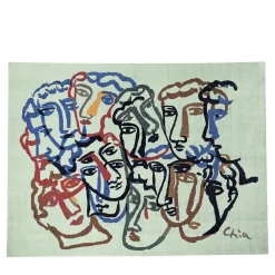 Faces Tapestry by Sandro Chia