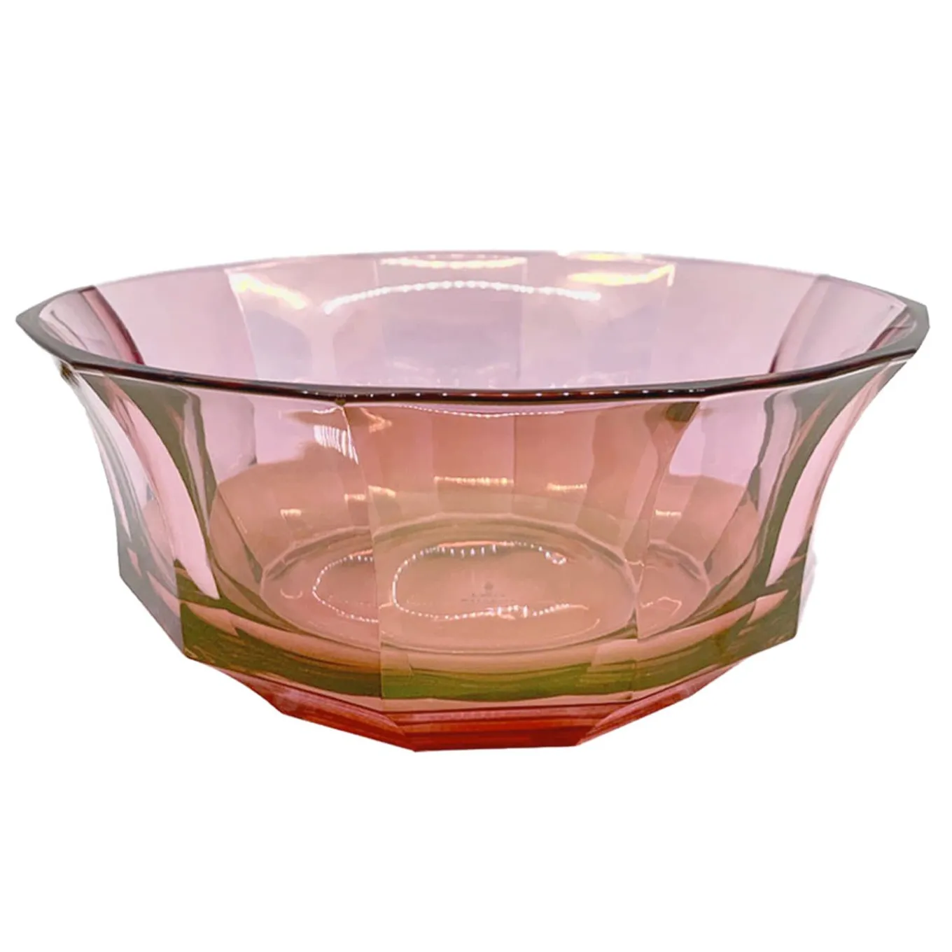 Faceted Pink-To-Purple Crystal Salad Bowl