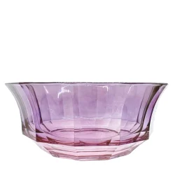 Faceted Pink-To-Purple Crystal Salad Bowl