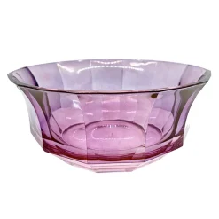 Faceted Pink-To-Purple Crystal Salad Bowl