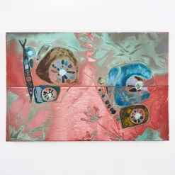 Farfalle nel Mediterraneo 2-Tile Ceramic Decorative Panel