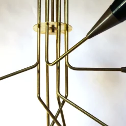 Fascino 8-Light Black & Brass Chandelier by Carlo Nason