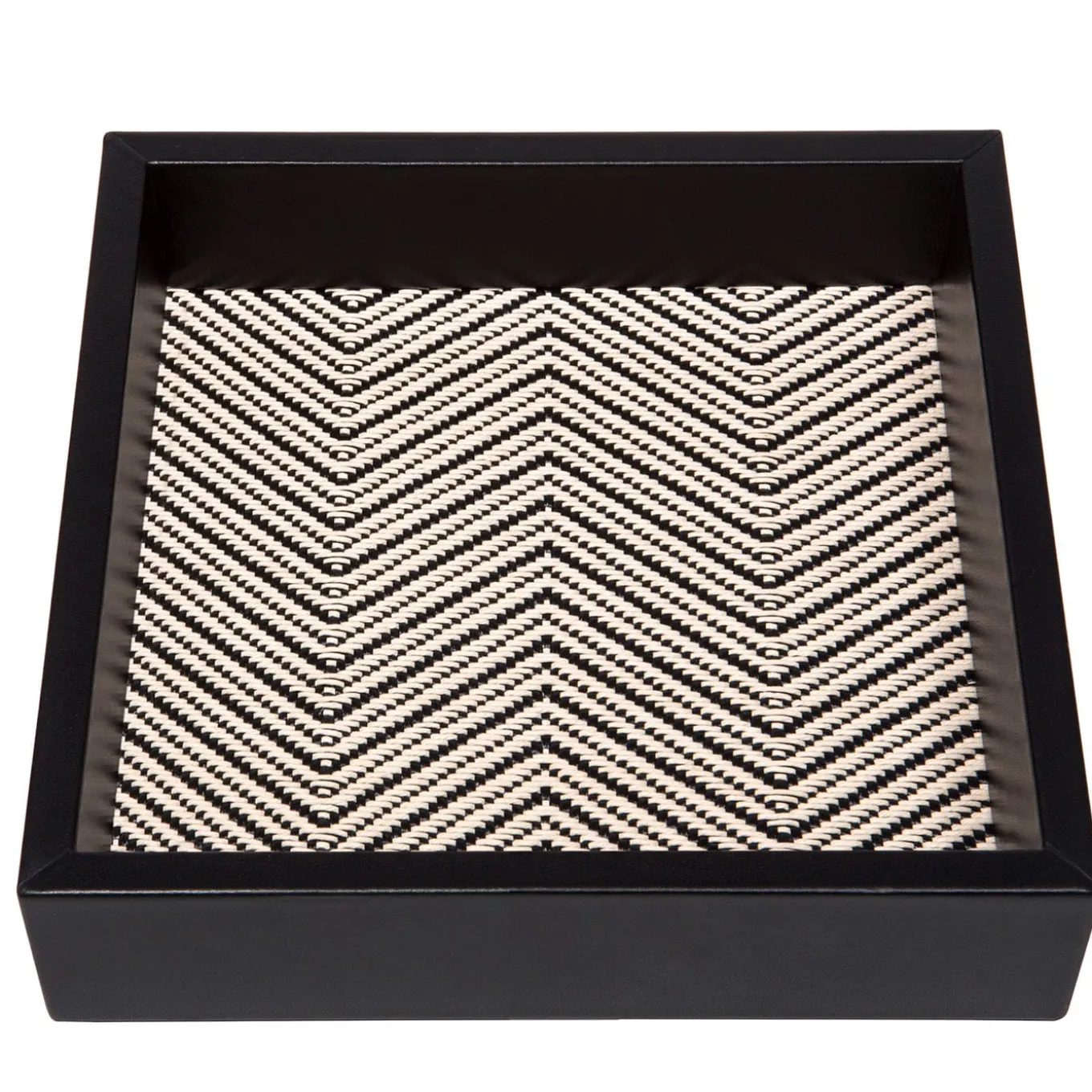 Febe Waxed Cotton Square Valet Tray Large