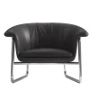 Fernanda Black leather armchair