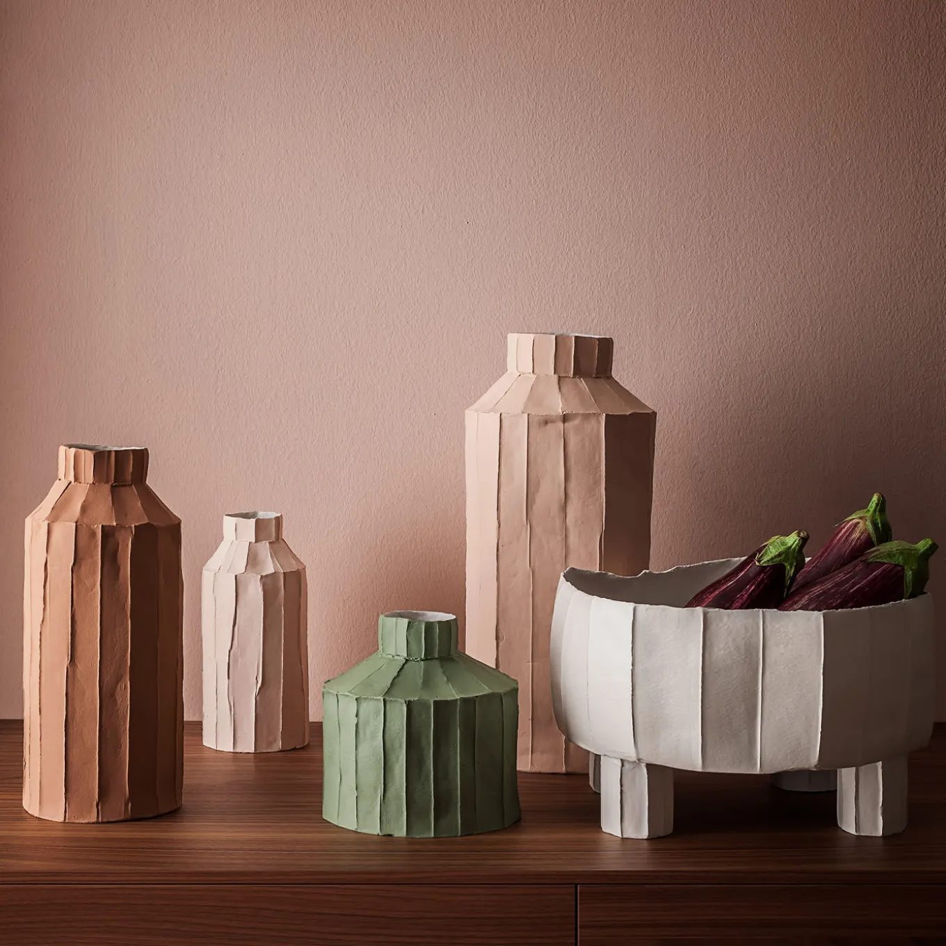 Fide Corteccia C12/Roza antico Vase