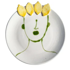 Filomena Street Vendor of Lemons Set of 2 Dinner Plates