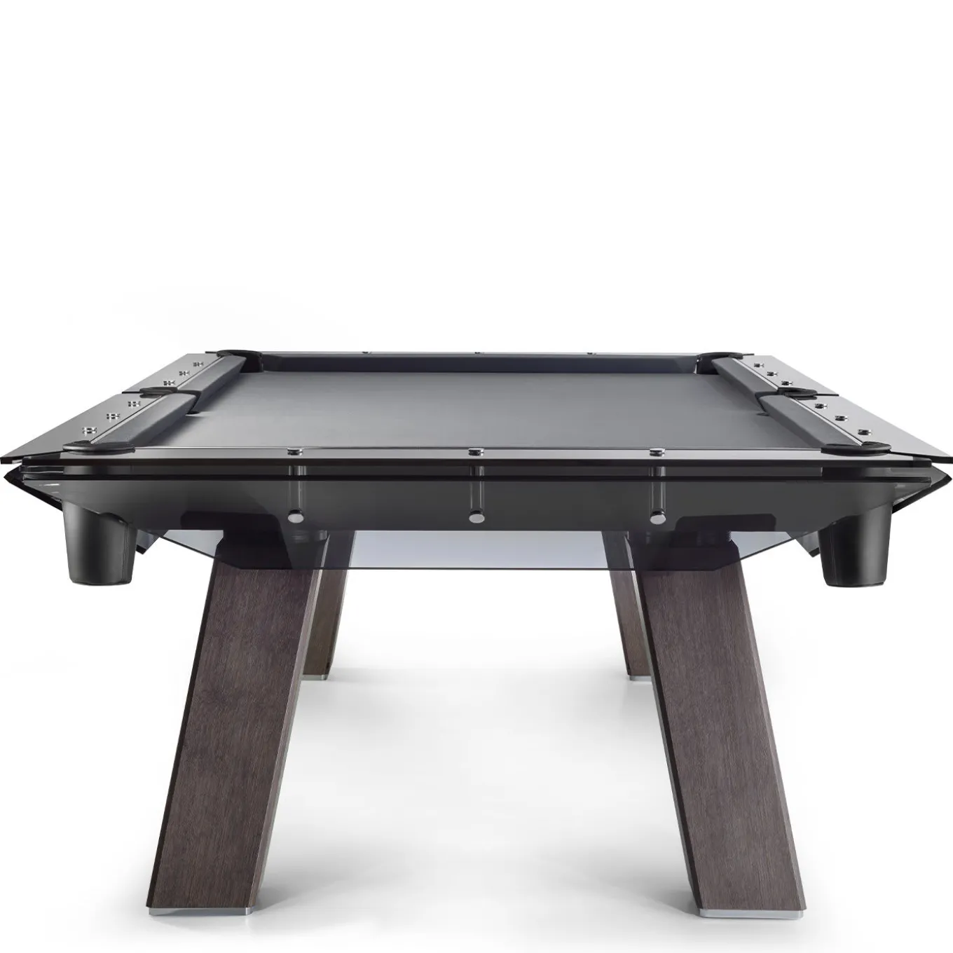 Filotto Black Pool Table with Wooden Legs