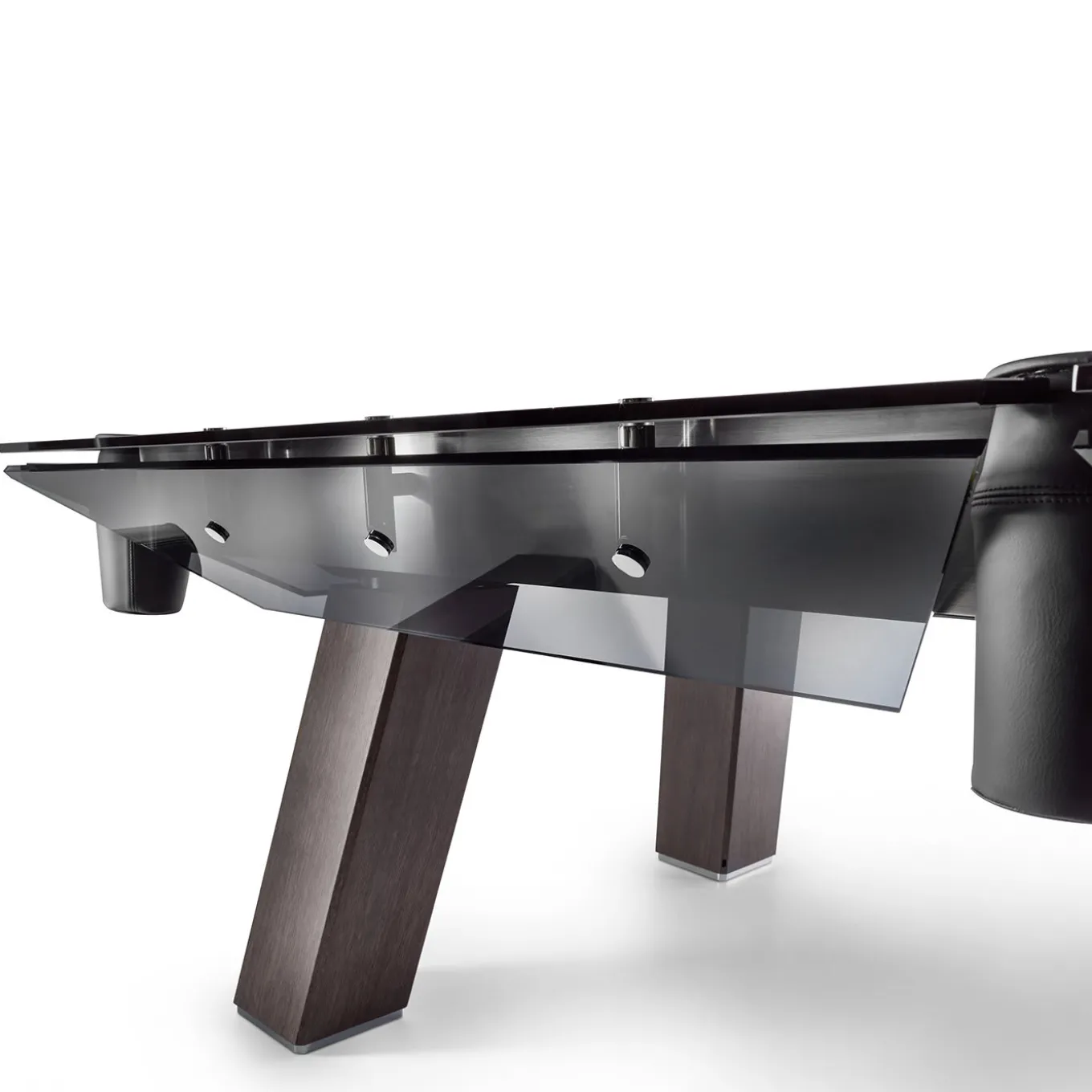 Filotto Black Pool Table with Wooden Legs